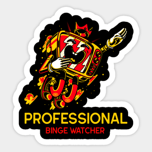 Professional Binge Watcher Sticker